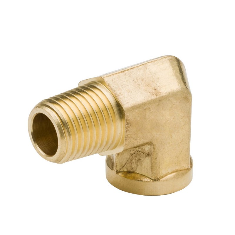 Legines 1/4 Inch Brass Street 90 Degree Elbow 1/4" NPT Male x 1/4" NPT Female Forged Pipe Fitting (Pack of 2) - Image 3